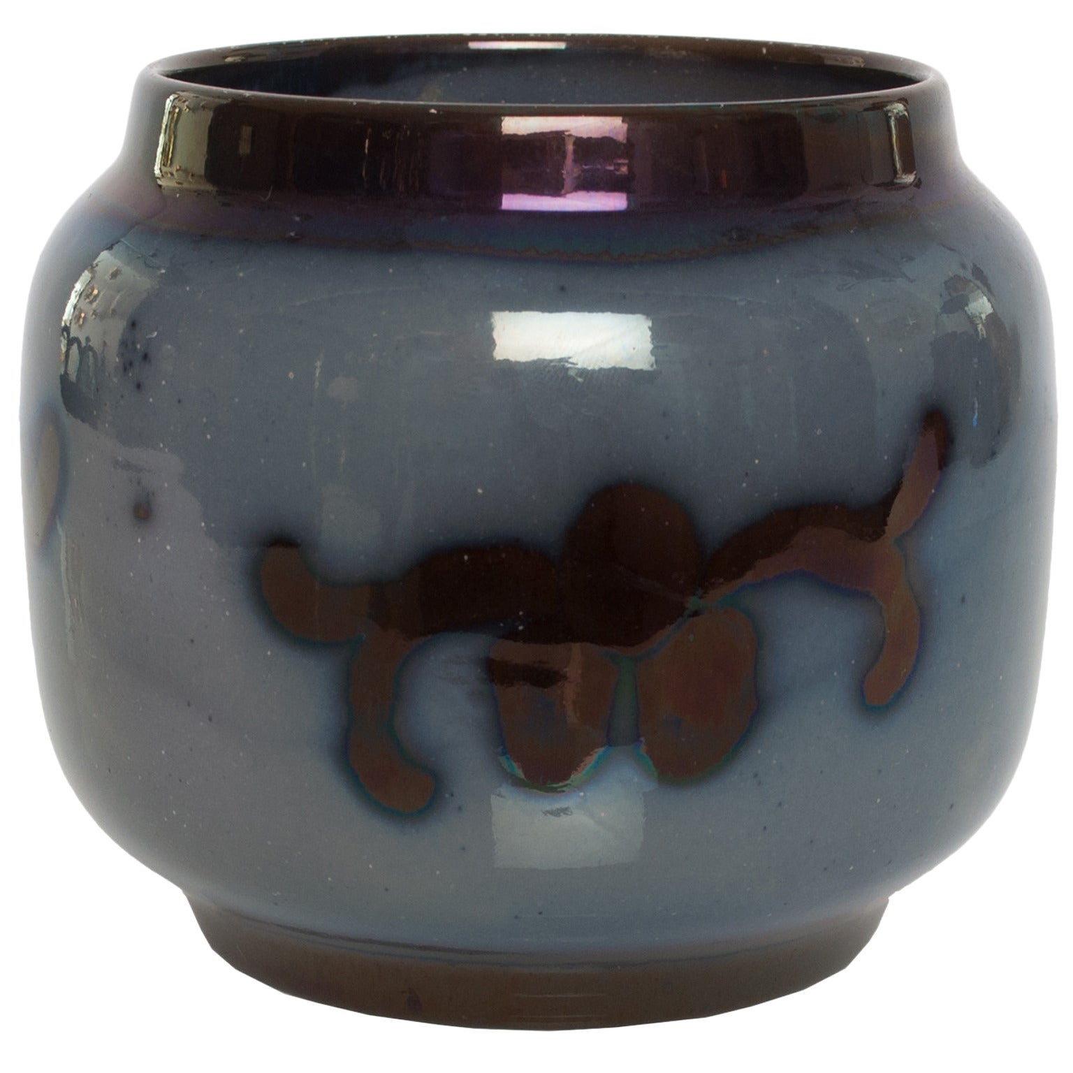 Swedish Art Deco Luster Glazed Vase by Nyman & Nyman Keramik, Höganäs