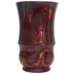 Swedish Art Deco Luster Glaze Vase by Edgar Böckman for Höganäs