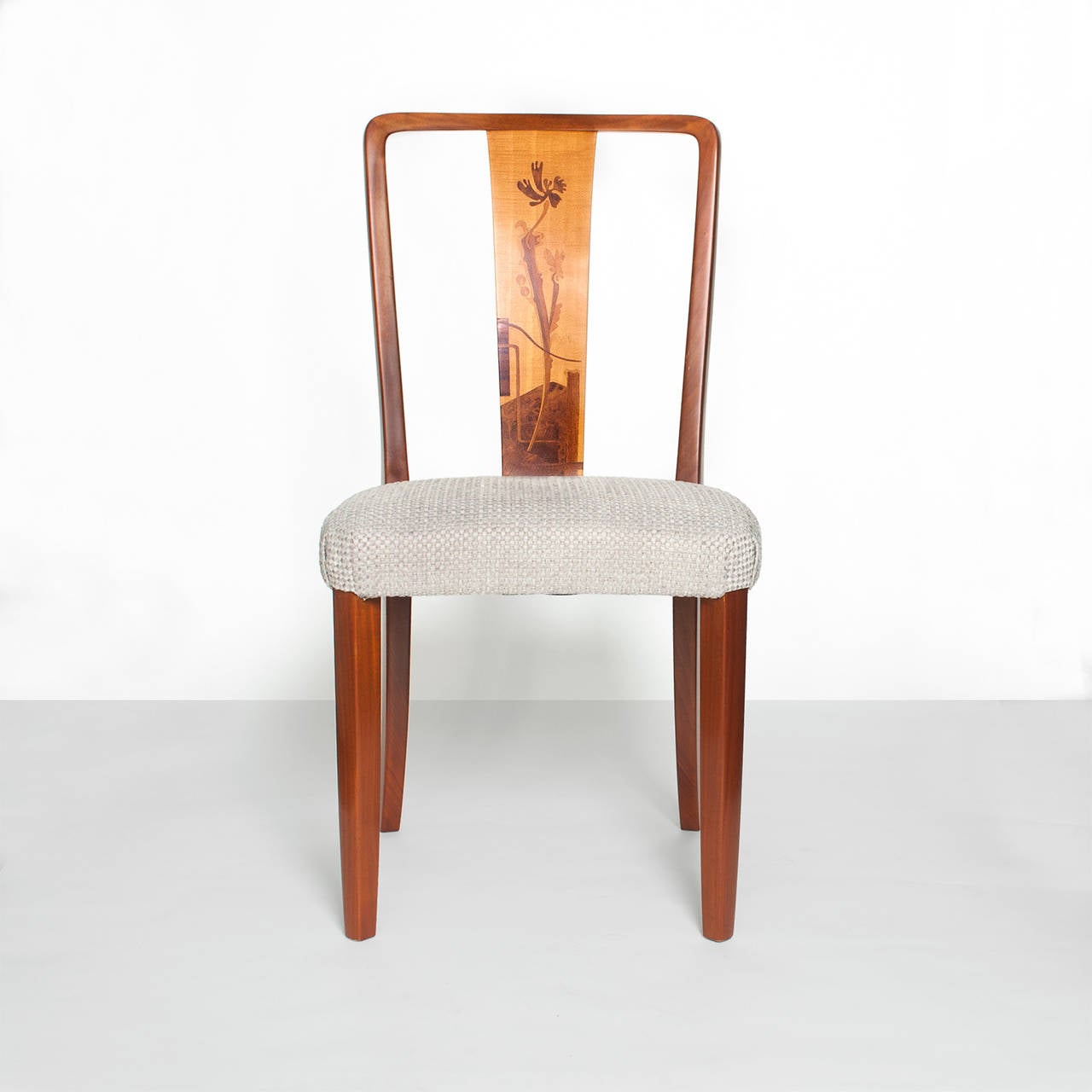 Scandinavian Modern Erik Chambert Set of Four Dining Chairs In Excellent Condition In New York, NY