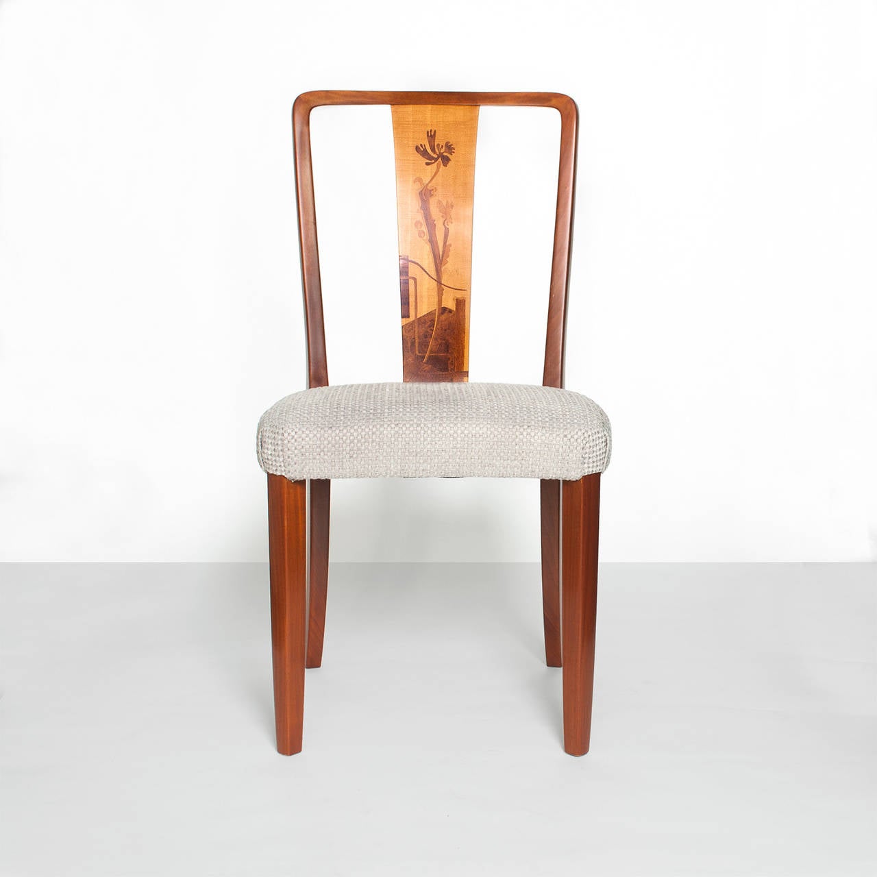 Scandinavian Modern Erik Chambert Set of Four Dining Chairs In Excellent Condition For Sale In New York, NY