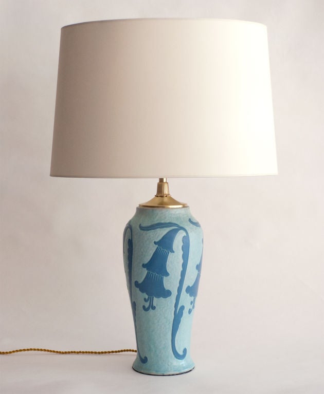 Swedish art deco lamp by Josef Ekberg, for Gustavsberg 1920's