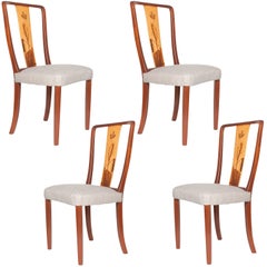 Scandinavian Modern Erik Chambert Set of Four Dining Chairs