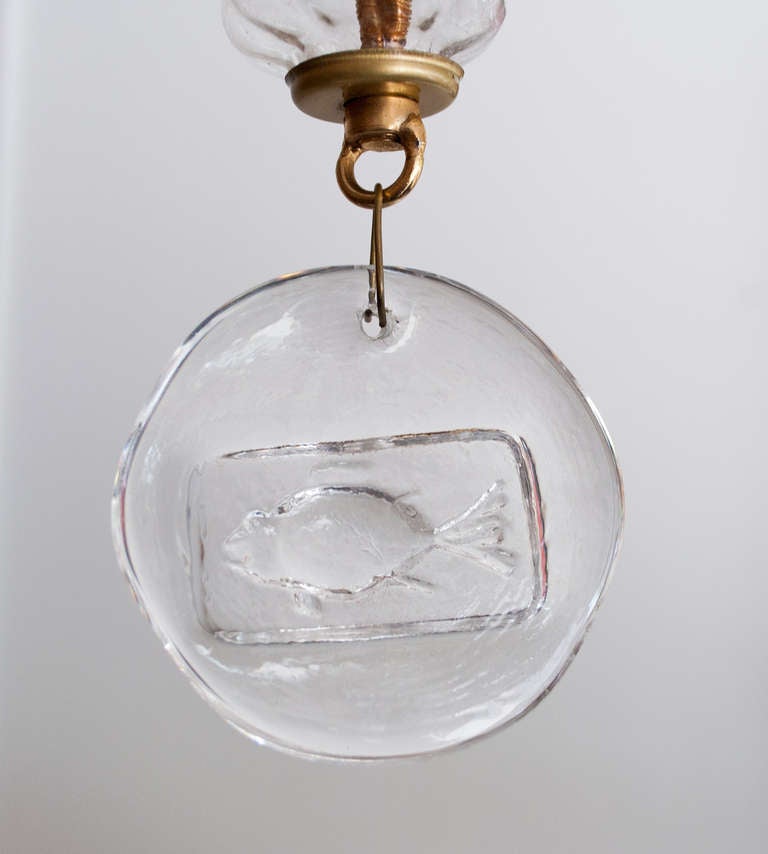 Swedish Erik Hoglund gilded wrought iron 6-arm chandelier electrified.