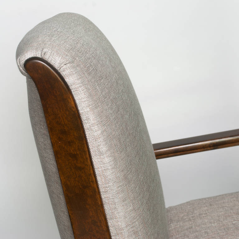 Mid-20th Century Pair of Swedish Art Deco Modernist Lounge Chairs by Erik Chambert