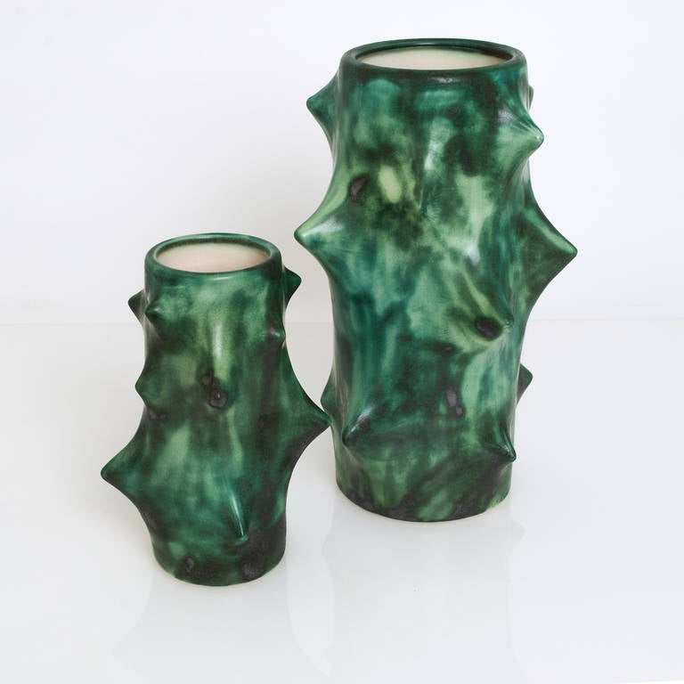 Glazed Scandinavian Modern Vases by Knud Basse for Michael Andersen & Son