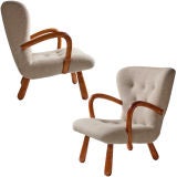 Rare pair architect Martin Olsen armchairs, for Vik & Blindheim