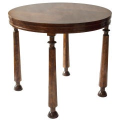Swedish Art Deco architectural occasional table in stained birch