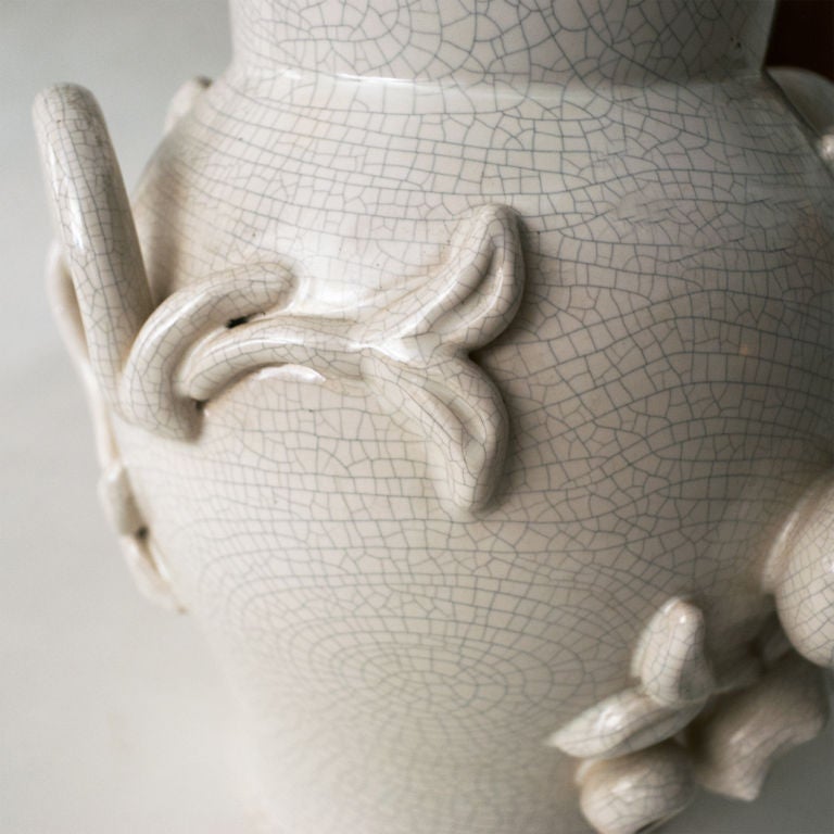 Ceramic Pair of Swedish Art Deco covered urns by Eva Jancke Bjork