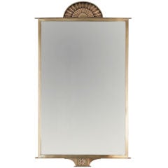 Elegant Swedish Art Deco bronze mirror, Swedish Grace 1920's.