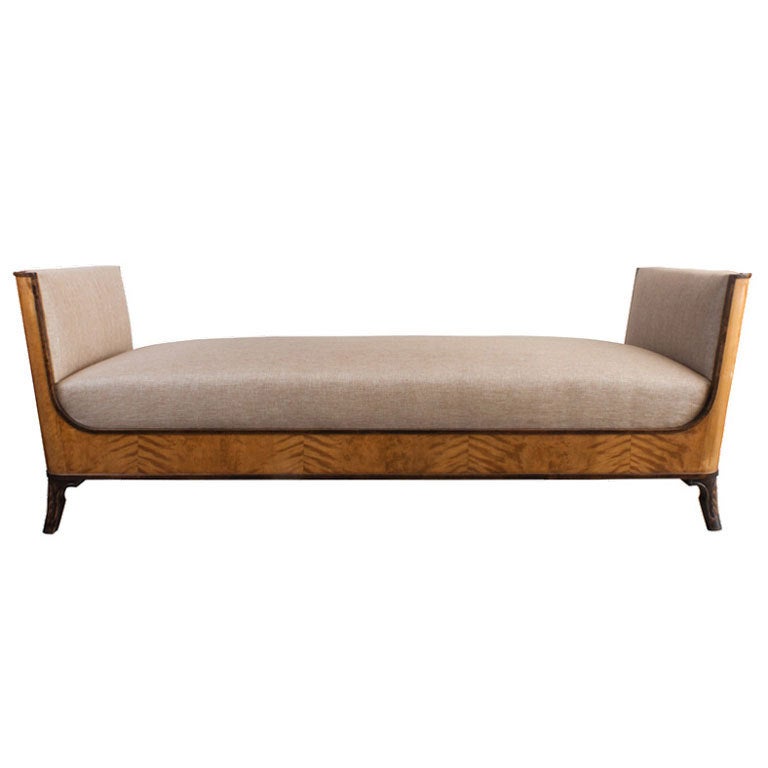 Elegant Swedish Art Deco Daybed By Erik Chambert.