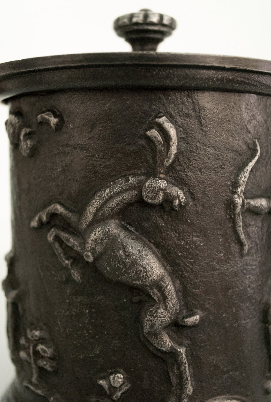 Swedish Art Deco Cast Iron Jar with Lid by Carl Elmberg for Näfveqvarns Bruk 2