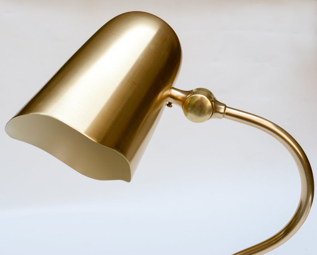 Swedish Art Deco Desk or Table Lamp in Polished Brass 2