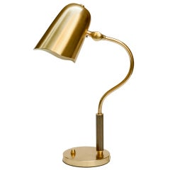 Swedish Art Deco Desk or Table Lamp in Polished Brass
