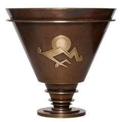 Danish Art Deco Bronze Vase Designed by Einar Dragsted, Copenhagen