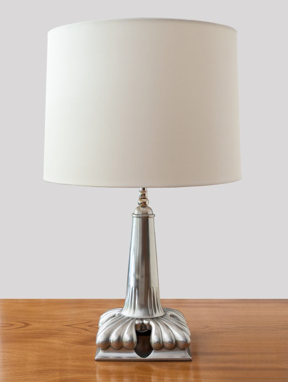 Swedish Art Deco Table Lamp in Pewter from Svenskt Tenn 1937