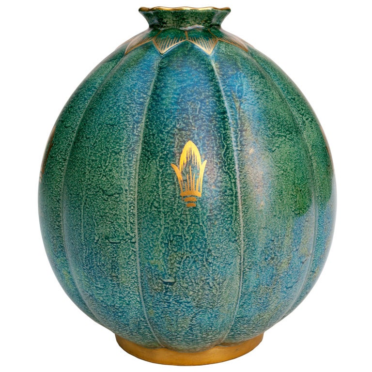 Swedish Art Deco Ceramic Vase by Josef Ekberg, Gustavsberg 1937