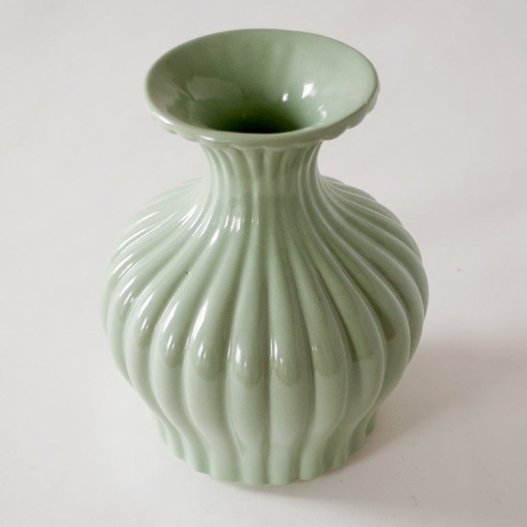 Swedish art deco ceramic vases by Ewald Dahlskog for Bo Fajans 5