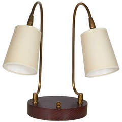 Vintage French Twin Table Lamp