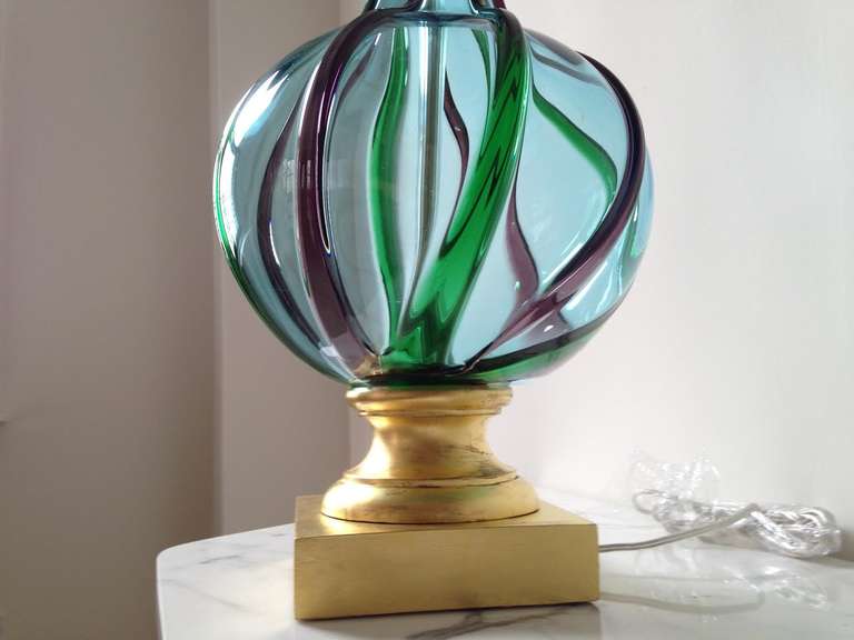 Pair of Italian Murano Glass Lamps 1