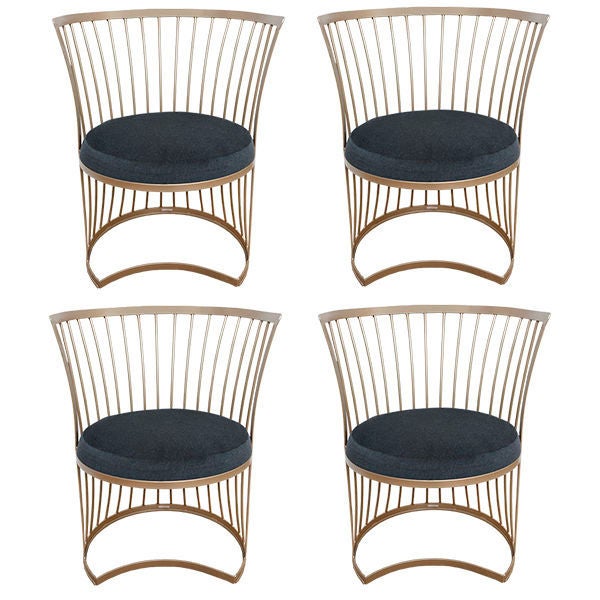 Set of Four Mid-Century Outdoor dining chairs