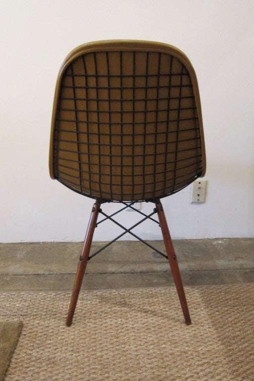 Leather Pair of Eames DKW Chairs