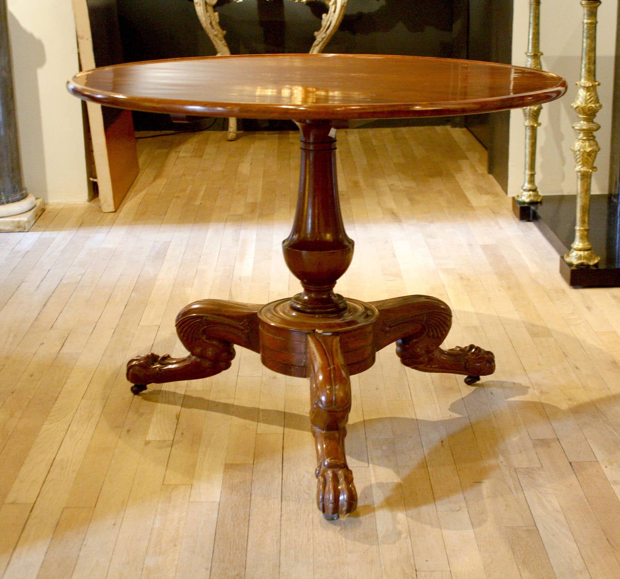 Charles II mahogany tripod table.