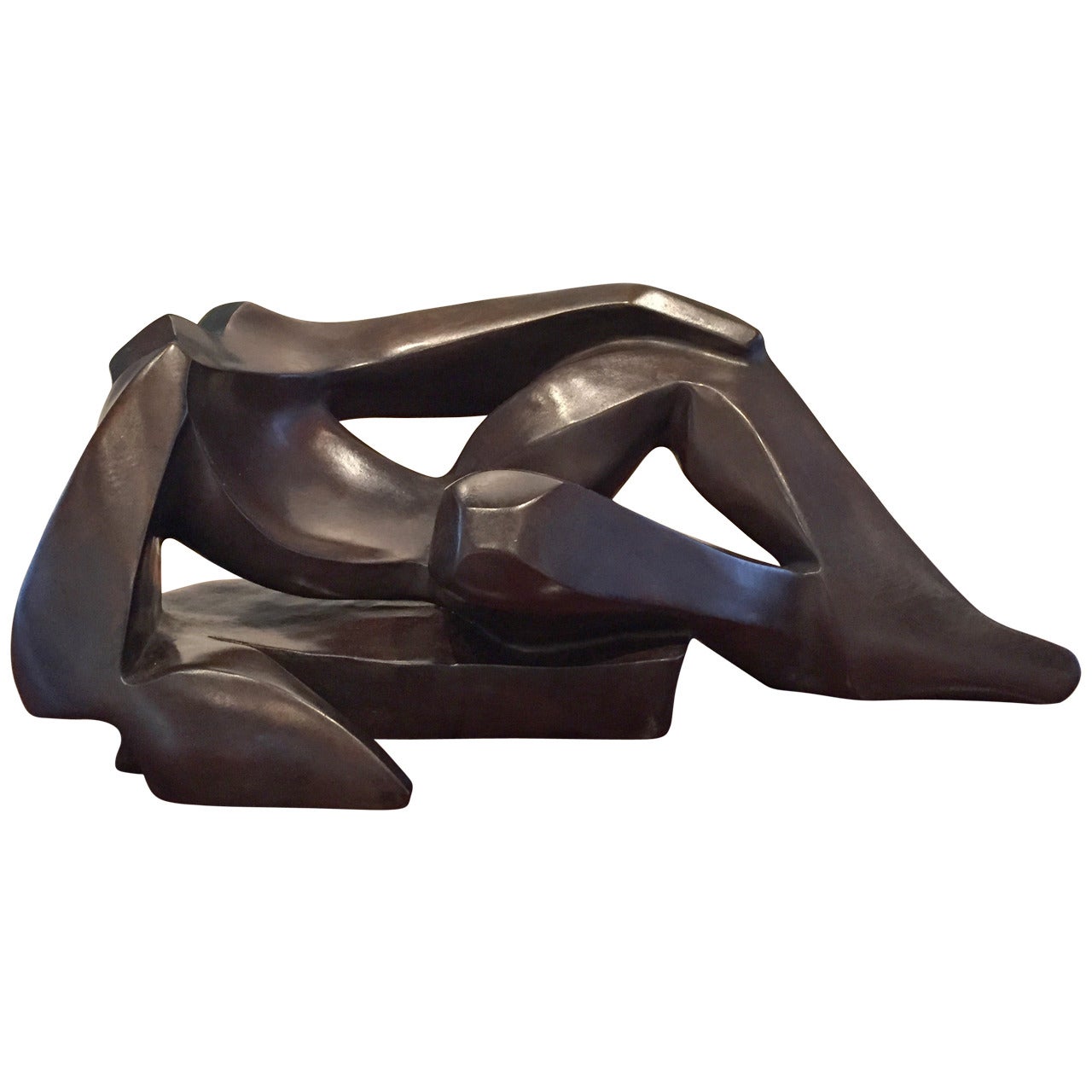 Bronze Reclining Male Figure by Pascale Gallais
