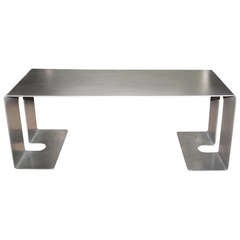 Polished Steel Low Table by Gerald Bland 8