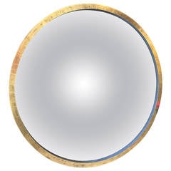 Neoclassical Grey Bole and Giltwood Convex Mirror