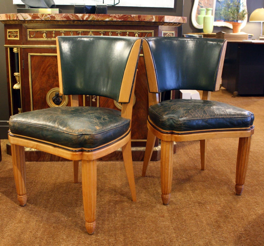 Set of Eight Dining Chairs by Paul Follot