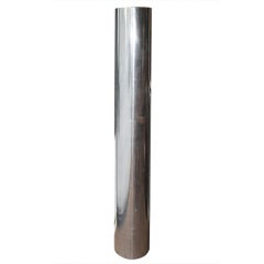 Cylindrical Brushed Aluminum Standing Lamp