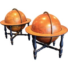 Pair of Cary's Terrestrial & Celestial Table Globes