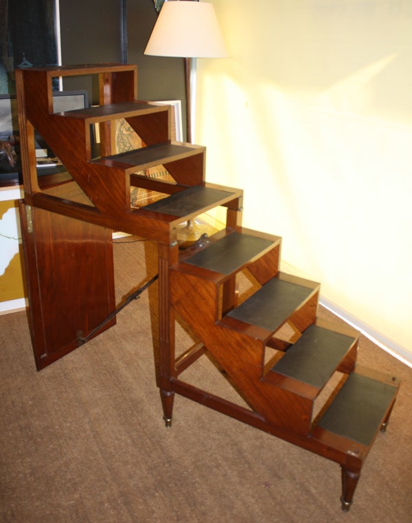 Directoire Mahogany Metamorphosis Library Steps, French, early 19th century.
Closed height: 31.25
