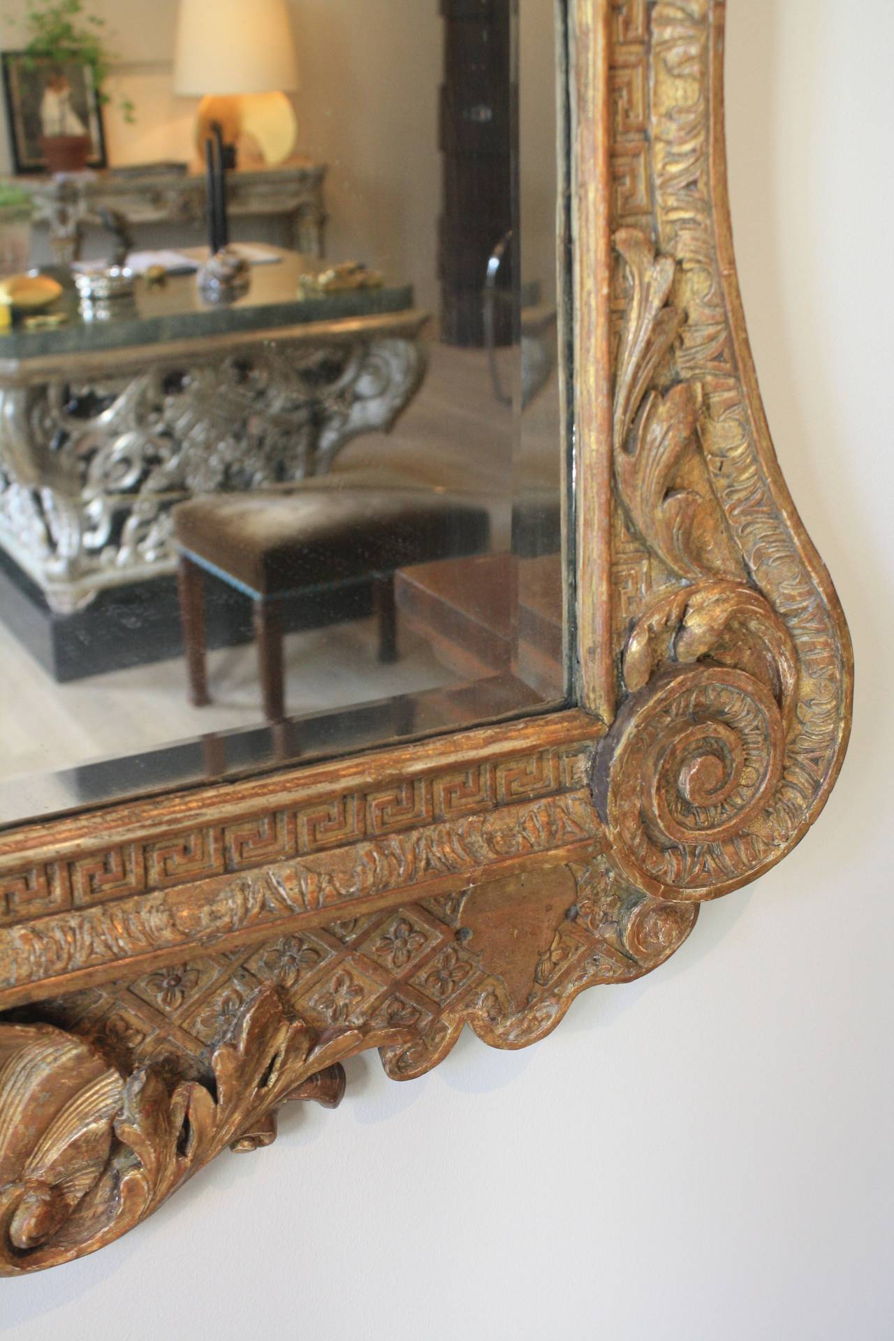 Georgian Giltwood Mirror In Good Condition In New York, NY