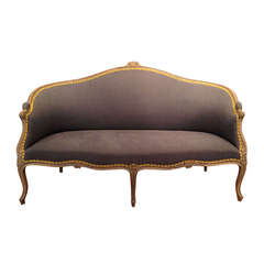 Louis XV Grey Painted Canape