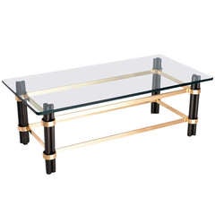 Brass and Bronze Cluster Column Low Table