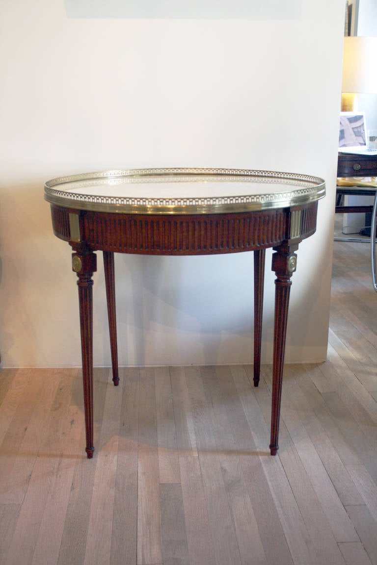 Directoire Mahogany Bouillotte Table