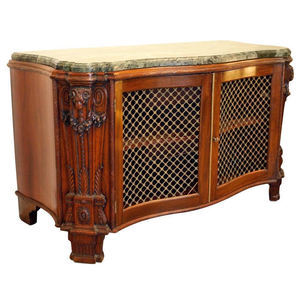 Neoclassical Mahogany Cabinet For Sale