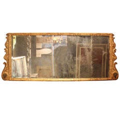 Queen Anne Gilt Gesso over Mantle Mirror