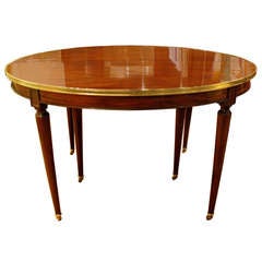 Directoire Brass Mounted Mahogany Oval Extension Dining Table