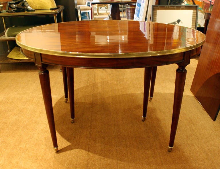 Directoire Brass Mounted Mahogany Oval Extension Dining Table