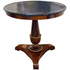 Charles X Ormolu-Mounted Mahogany Gueridon with Granite Top 1