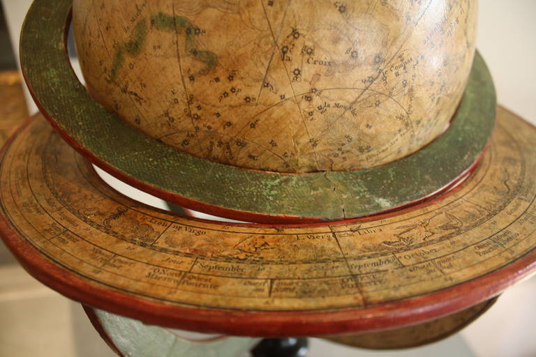 Assembled Pair of Terrestrial and Celestial Globes by Delamarche and Fortin In Good Condition In New York, NY