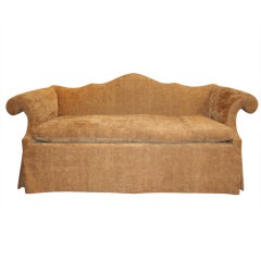 Chippendale Mahogany Camel Back Sofa