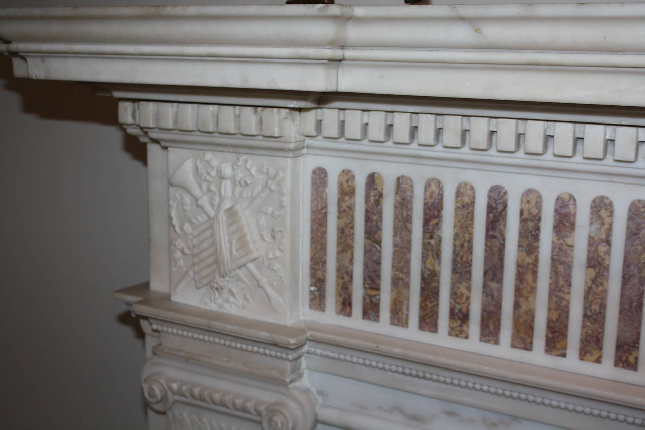Adam Marble Chimney Piece In Good Condition In New York, NY