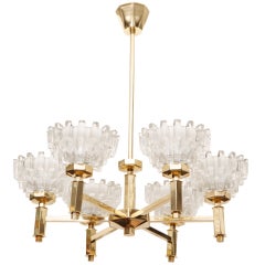 Hans-Agne Jakobsson Six-Arm Crystal Chandelier, 1 of 2 2