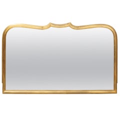 French 1940's 22kt Gold Washed Brass Framed Mirror by Durand