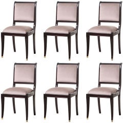 Set of 6 Art Deco Mahogany Dining Chairs