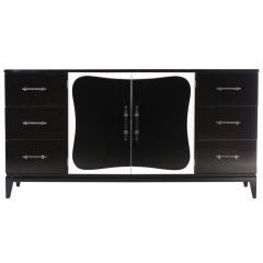 Black & White Lacquer Credenza, by Dorothy Draper