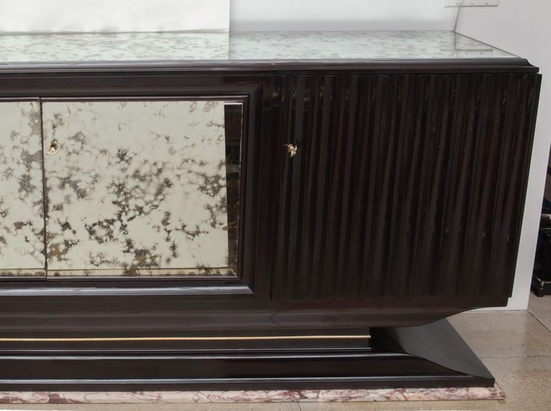 French Art Deco Ebonized Mahogany Sideboard